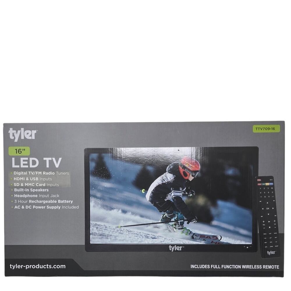 TYLER 16" Digital TV FM Radio Tuners HDMI/USB Inports LED TV #TTV709-16 NEW